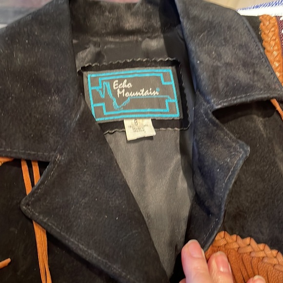 ECHO MOUNTAIN Vintage black suede woman’s jacket, size 8. VGUC - Picture 6 of 13